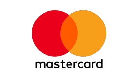 Logotipo da Mastercard com círculos vermelho e laranja, representando a marca e seus serviços financeiros.