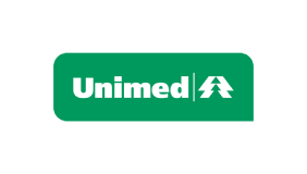 Logotipo da Unimed, uma empresa de saúde, em fundo verde com texto branco.